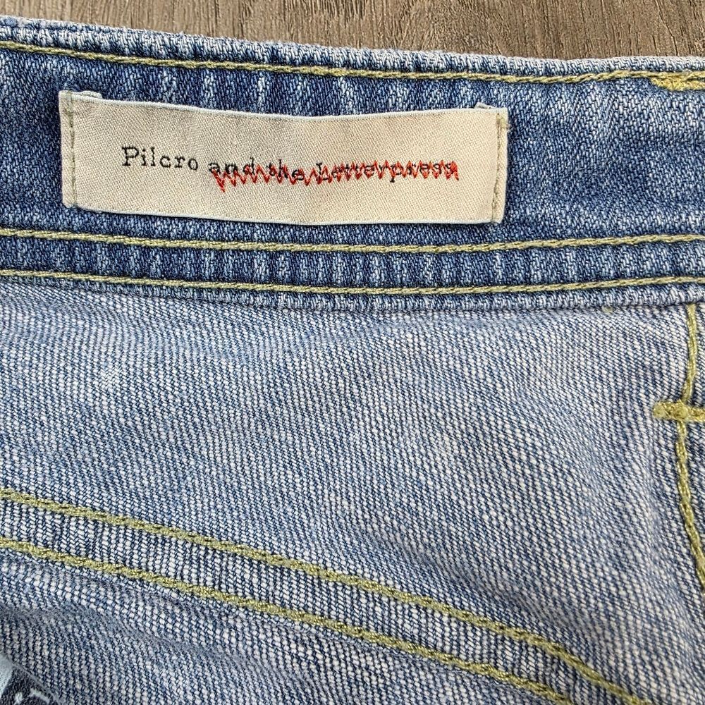Anthropplogie Pilcro And The Letterpress Paint Splattered Denim Shorts Size 26 - Picture 9 of 10